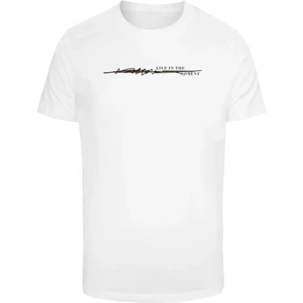 Mister Tee - Live In The Moment Heren Tshirt - S - Wit