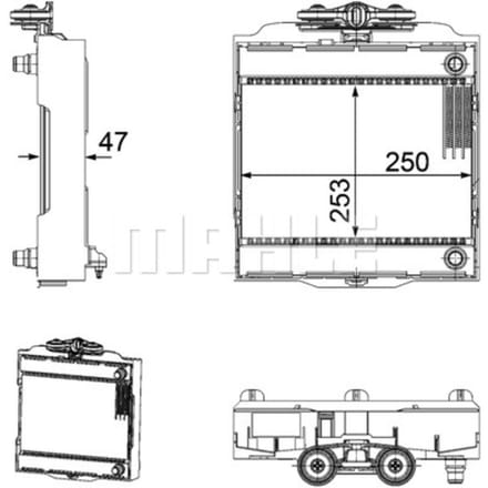 Radiator, motorkoeling MAHLE CR 923 000P links