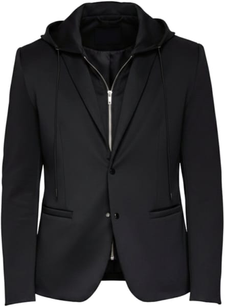 OMBRE Blazer - Regular Fit - Lange Mouw - Drukknopen Zwart S