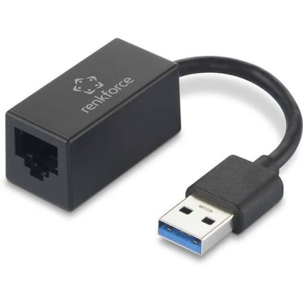 Renkforce RF-4708614 Netwerkadapter 1 GBit/s USB-A 3.2 Gen 1, LAN (10/100/1000 MBit/s)