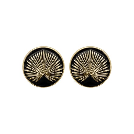 Montebello Oorbellen Tunis - 925 Zilver Verguld - Resin - ∅10mm