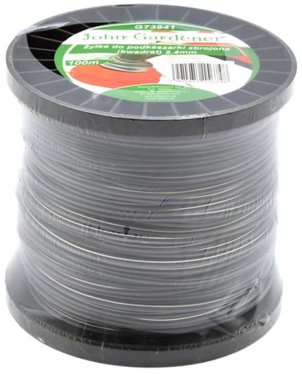 John Gardener Nylon trimmerlijn - vierkant profiel - 2,4 mm - 100 m - versterkt