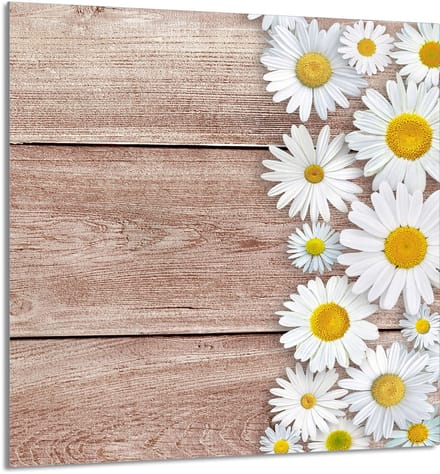 TMK ArtDeko - Snijplank Glas - 60x65 cm - Hout Design - Veilig