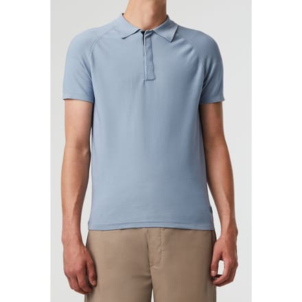 AlphaTauri Fenzi V1.y5.01 Flat Knit Stone Blue Größe: M | Poloshirts Outlet | Herren | Blau