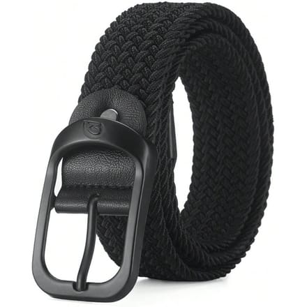 Dames- en heren geweven riemen elastische dames Koreaanse versie veelzijdige studentenriemen 110cm black