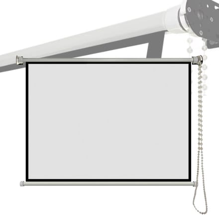 Handmatig Projectiescherm - Roll Screen - Thuisbioscoop Ervaring - Kreukvrij Glasvezel - 50/60 Inch 16:9 - Wit
