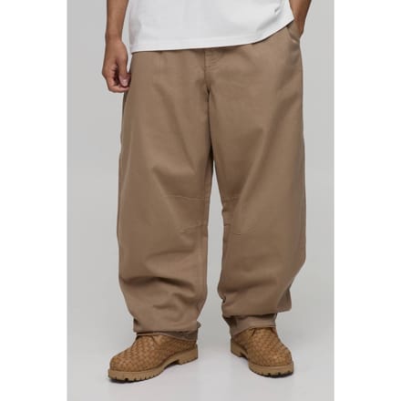 Ballonmodel Broek Met Applicatie Patch In Twill | Khaki | Size 32