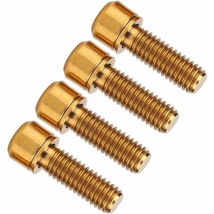 Lot de 4 boulons de serrage de frein à disque de vélo M6 x 18 mm, vis fixes avec joint Purple brown