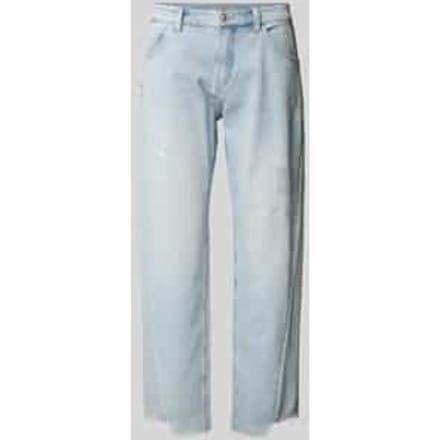 Straight fit jeans met siernaden opzij, model 'Aleksa'