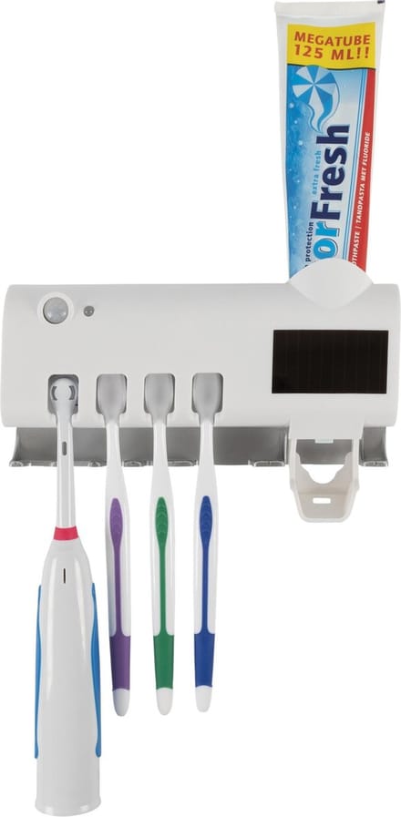 Optismile Tandenborstelhouder - UV Steralisator - Tandpasta Houder - Zelfklevend