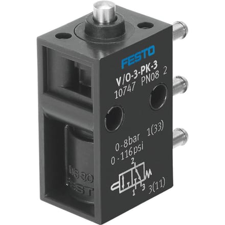 Festo 3/2 NO/NC Monostabiele Stang Geactiveerde Ventiel PK-3 80l/min - 10747