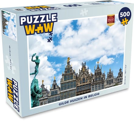 Puzzel Gilde huizen in België - Legpuzzel - Puzzel 500 stukjes