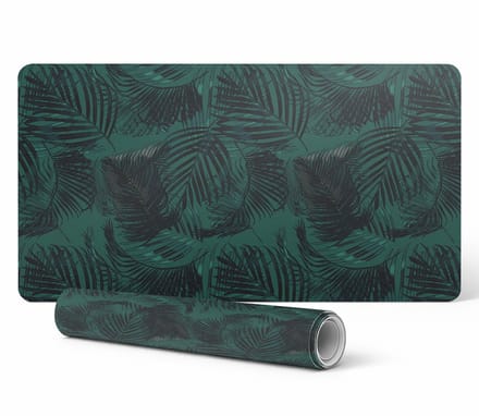 Antislip bureauonderlegger met palmbladerenpatroon 120x60 cm
