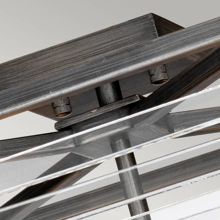 Elstead Lighting LED Plafondlamp Louvre | 4X E27 Max 60W | Dimbaar | Painted Gunmetal