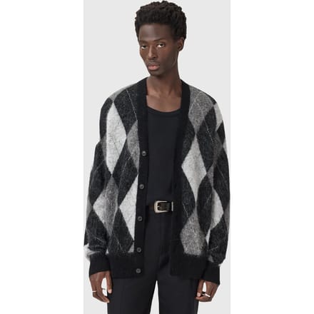 AllSaints Bower Cardigan Black/white Taglia: L | Giacche Outlet | Uomo | Nero