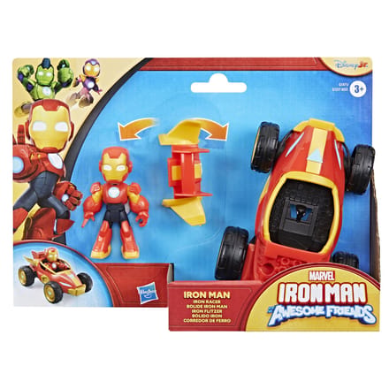 Hasbro Ironman speelgoedauto met figuur - Marvel actiefiguur.