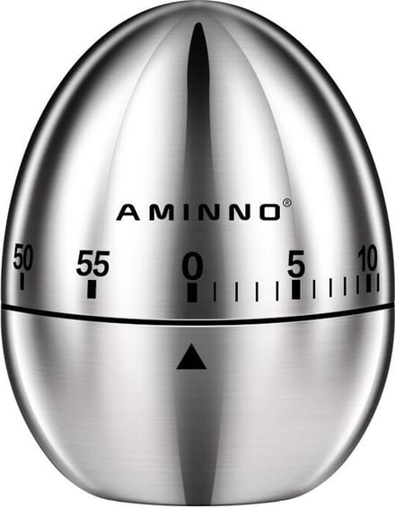 RVS Kookwekker - Eierwekker - Kookwekker analoog metaal - Ei wekker - Egg timer - Keuken - Kook wekker in vorm van ei