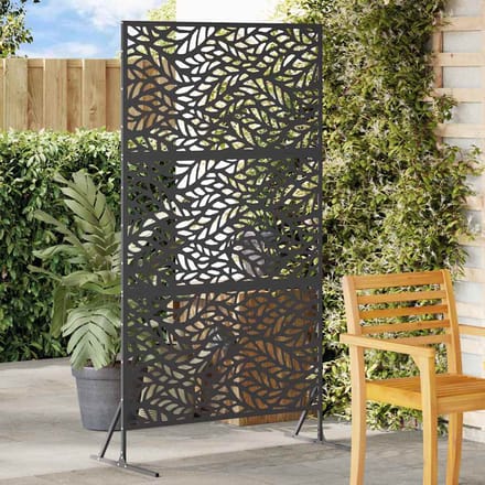 vidaXL - Privacyscherm - 100 - x - 50 - x - 180 - cm - Staal - Zwart