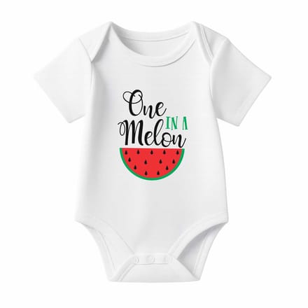 Romper One in a melon - wit - korte mouw