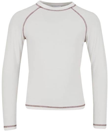 Urban Classics - Contrast Jersey Kinder Longsleeve shirt - Kids 122/128 - Gebroken wit