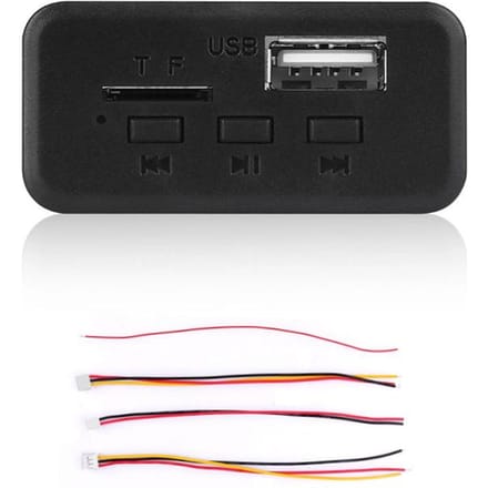 5V 12V MP3 Speler Decoder Board Auto Audio Module Draadloze FM Ontvanger Radio WMA FM TF USB 3.5mm AUX Voor Auto accessoires zwart