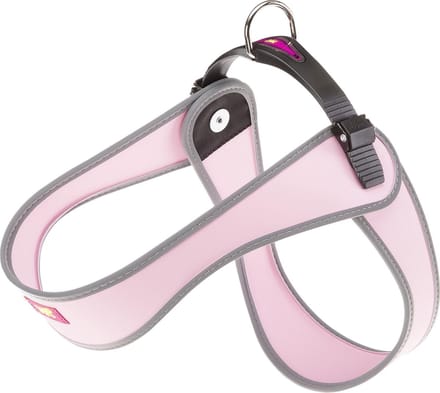 hondentuigje Aglia 6 nylon 57 / 65 cm grijs/roze