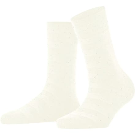 FALKE Sparkle Stripes eenkleurig wol sokken dames wit - maat 35-38