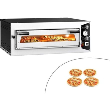GGM Gastro Elektro Pizzaofen - 4x 35cm - Manuell Zilver