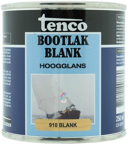 Tenco Houtlak - Hoogglans - Blank 910 - 0,25l