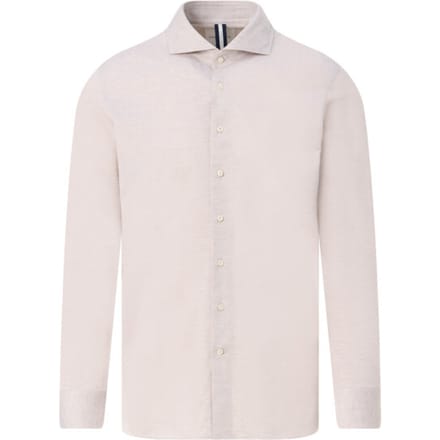 casual overhemd Profuomo knitted shirt beige