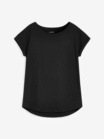 Next - Dames - T-shirt met kapmouwtjes - Zwart