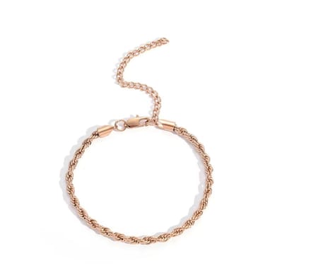 Twist enkelbandje | rose gekleurd