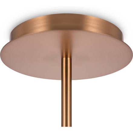 Maytoni hanglamp Erich, messing rosé, glas/metaal 12-lamps.