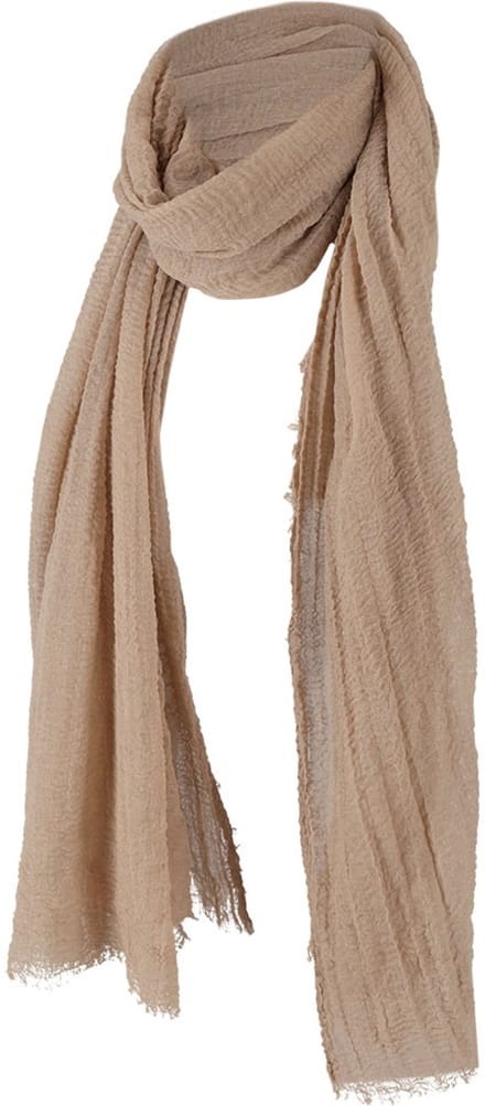Sarlini Langwerpige Effen Sjaal Soft Light Taupe