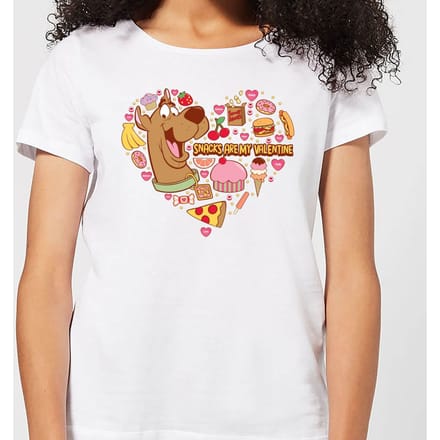 Scooby Doo Snacks Are My Valentine Women's T-Shirt - White - M