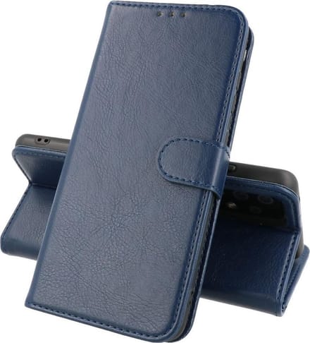 Hoesje Geschikt voor iPhone 13 Pro Max - Kaarthouder Book Case Telefoonhoesje - Navy