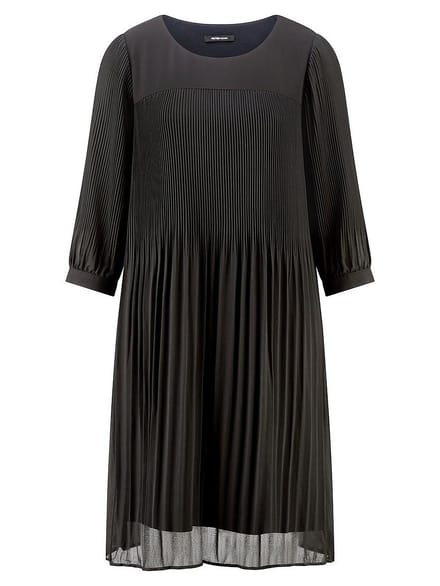Jersey jurk 3/4-mouwen Van Peter Hahn zwart