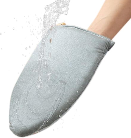 Stoomstrijk Handschoen - Kledingstomer Accessoire - Kleding Stomen - Dubbelhandig Gebruik - 25x14 cm - Grijs