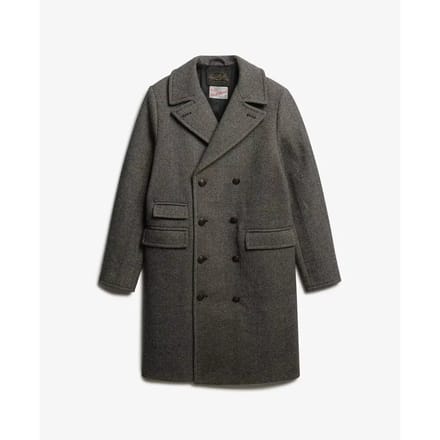 Superdry - The Merchant Store - Wollen Lange Jas - Heren - Jassen