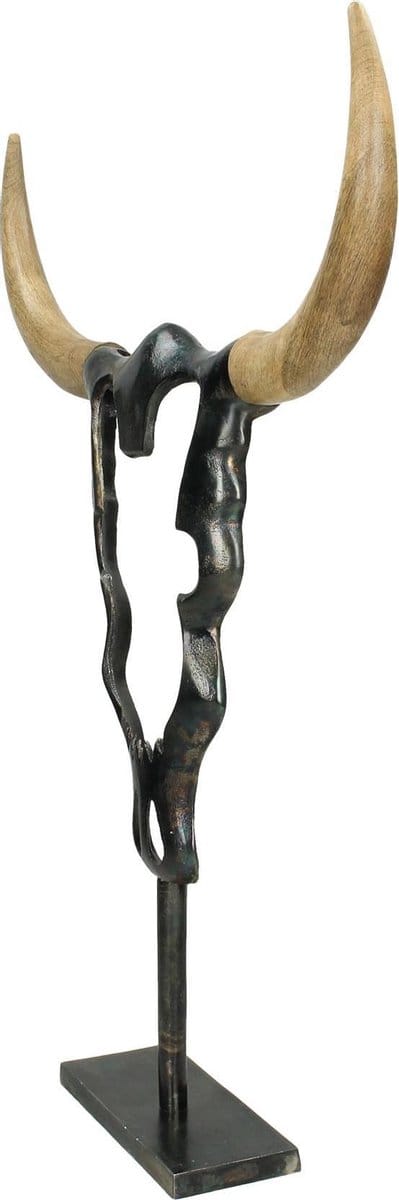 Wants&Needs Ornament Skull Aluminium Zwart 46 X 8 X 60 cm