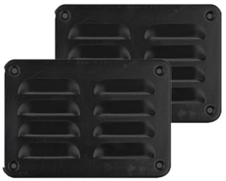 Ventilatierooster 130x90 mm Zwart - set van 2st