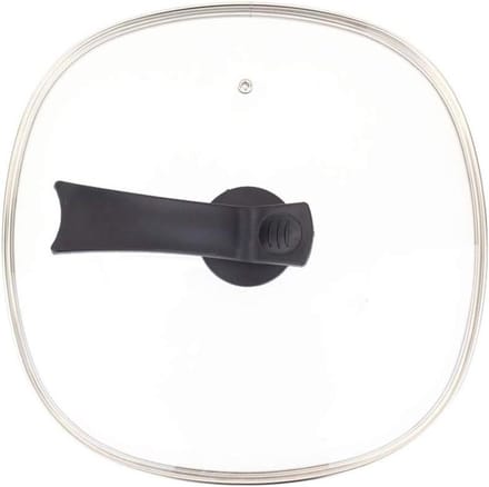 Glazen Pan Deksel - Universeel Deksel - Koken en Stoven - Gehard Glas - 30 cm Vierkant - Transparant