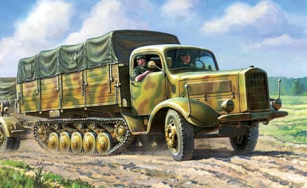 Zvezda Modelbouwpakket Militaire voertuigen - 3603 Maultier L-4500R German Halftrack Plastic - 1:35 - Modelbouw