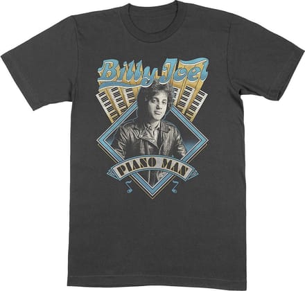 Billy Joel - Piano Man Heren T-shirt - M - Zwart