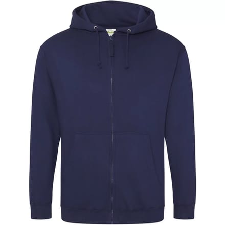 Vegan Hoodie met ritssluiting en capuchon Oxford Navy - M