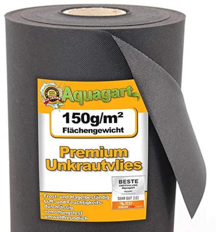 Tuinvlies 54m² - Onkruidbescherming, Zwart, 150g/m², 2m Breed
