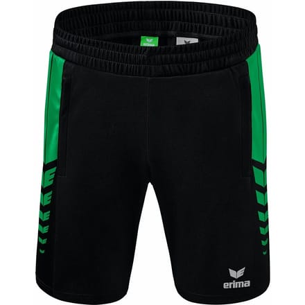 Erima Six Wings Worker Short Kinderen - Smaragd / Zwart | Maat: 152