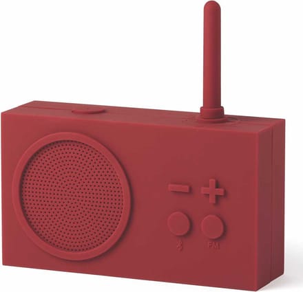 Lexon Tykho 3 FM badkamerradio Donkerrood - Bluetoothspeaker
