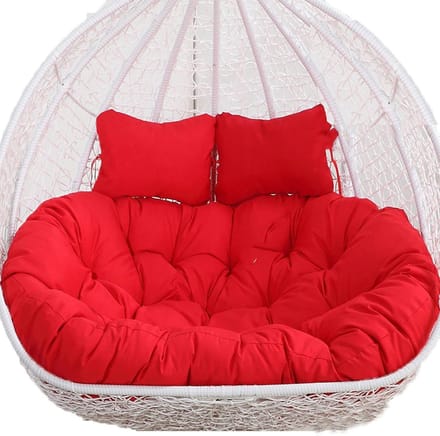 Hangmatstoel Dubbel - Eierstoel Kussen - Buiten Ontspannen - Waterdicht Zonbestendig - 150x110cm - Rood