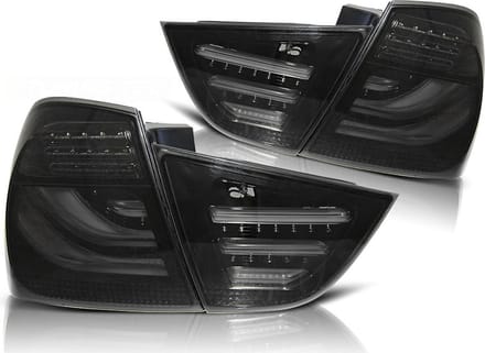 Achterlichten - BMW E90 2009-2011 - LED strip - smoke zwart